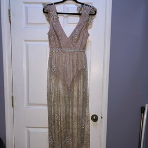 Hello Molly nude sparkly dress -nude under leotard